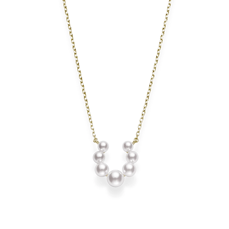 Mikimoto Yellow Gold Akoya A+ Pearl Bubble Pendant