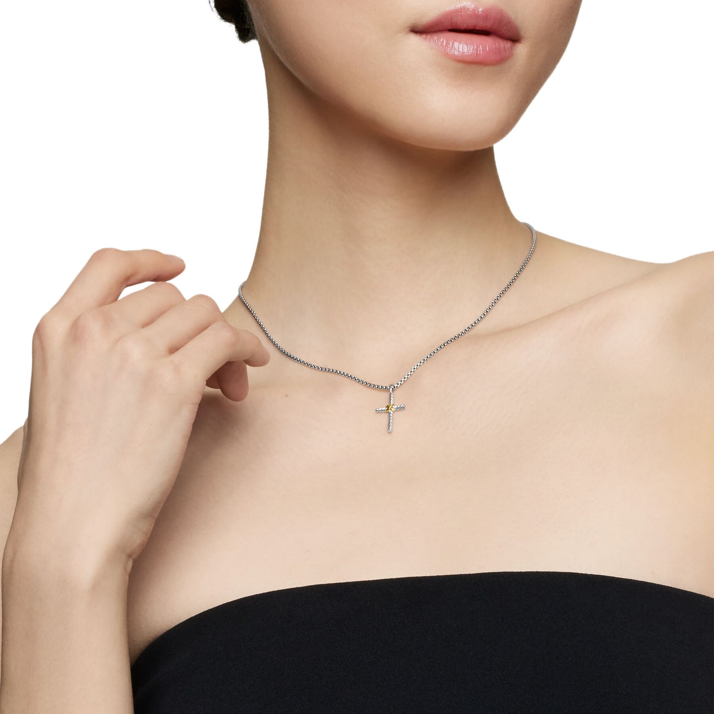 David Yurman The X Collection Necklaces & Pendant in Silver and 14-Karat Yellow Gold (Image 5)