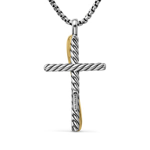 David Yurman The Crossover® Collection Necklaces & Pendant in Silver and 18-Karat Yellow Gold (Image 3)