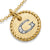 Initial Charm Necklace in 18K Yellow Gold with Diamond G, 16"-18"