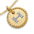 Initial Charm Necklace in 18K Yellow Gold with Diamond H