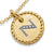 Initial Charm Necklace in 18K Yellow Gold with Diamond N, 16"-18"