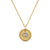 Initial Charm Necklace in 18K Yellow Gold with Diamond Q