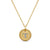 Initial Charm Necklace in 18K Yellow Gold with Diamond T, 16"-18"