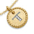 Initial Charm Necklace in 18K Yellow Gold with Diamond T, 16"-18"