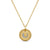 Initial Charm Necklace in 18K Yellow Gold with Diamond U, 16"-18"