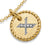 Initial Charm Necklace in 18K Yellow Gold with Diamond X, 16"-18"