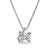 Cable Wrap Necklace in Sterling Silver with Crystal and Diamonds, 12.5mm