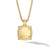 Chatelaine Pavé Bezel Pendant Necklace in 18K Yellow Gold with Blue Topaz and Diamonds, 14mm