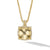 Chatelaine Pavé Bezel Pendant Necklace in 18K Yellow Gold with Champagne Citrine and Diamonds, 14mm