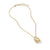 Chatelaine Pavé Bezel Pendant Necklace in 18K Yellow Gold with Champagne Citrine and Diamonds, 14mm
