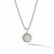 David Yurman Initial Charm Necklace in Sterling Silver with Diamond F in Sterling Silver