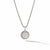 David Yurman Initial Charm Necklace in Sterling Silver with Diamond U in Sterling Silver