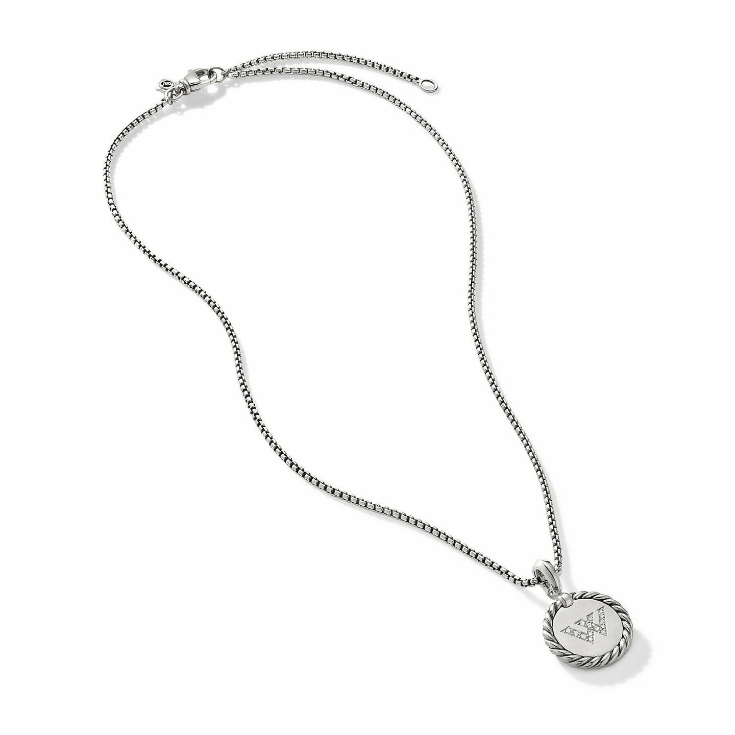 Initial Charm Necklace with Diamonds (Image 2)