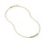 Petite Pavé Bar Necklace in 18K Yellow Gold with Emeralds, 1.25mm
