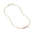 Petite Pavé Bar Necklace in 18K Yellow Gold with Rubies, 1.25mm