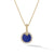 Petite DY Elements Pendant Necklace in 18K Yellow Gold with Lapis and Pavé Diamonds