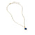 Petite DY Elements Pendant Necklace in 18K Yellow Gold with Lapis and Pavé Diamonds