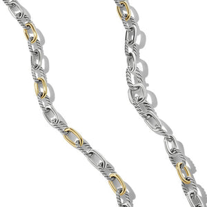 DY Madison Chain Necklace in Sterling Silver with 18K Yellow Gold