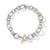 DY Mercer Necklace in Sterling Silver with 18K Yellow Gold and Pavé Diamonds