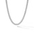Curb Chain Necklace in Sterling Silver with Diamonds, 7mm