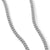 Curb Chain Necklace in Sterling Silver with Diamonds, 7mm