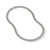 Curb Chain Necklace in Sterling Silver with Diamonds, 7mm