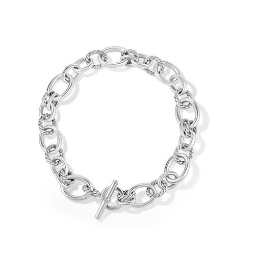 DY Mercer Necklace in Sterling Silver with Pavé Diamonds