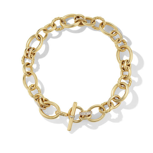 DY Mercer Necklace in 18K Yellow Gold with Pavé Diamonds