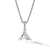 Pavé Initial Pendant Necklace in Sterling Silver with Diamonds