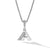 Pavé Initial Pendant Necklace in Sterling Silver with Diamonds