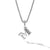 Pavé Initial Pendant Necklace in Sterling Silver with Diamonds