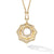 Stax Zig Zag Pendant Necklace in 18K Yellow Gold with Diamonds, 18&quot;