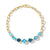 Marbella Chain Necklace in 18K Yellow Gold with Blue Topaz and Hampton Blue Topaz, 8.5mm