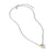 Petite Cable Linked Necklace in Sterling Silver with 14K Yellow Gold, 15mm