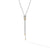 Zig Zag Stax Y Necklace in Sterling Silver with 18K Yellow Gold and Diamonds