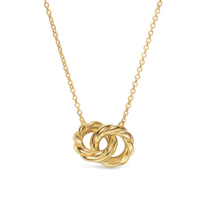 Sculpted Cable Chain Necklace in 18K Yellow Gold, 9mm