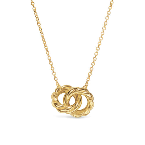 Sculpted Cable Chain Necklace in 18K Yellow Gold, 9mm