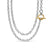 DY Mercer Double Row Toggle Chain Necklace in Sterling Silver with 18K Yellow Gold and Diamonds, 8mm