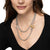 DY Mercer Double Row Toggle Chain Necklace in Sterling Silver with 18K Yellow Gold and Diamonds, 8mm