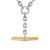 DY Mercer Petite Toggle Chain Necklace in Sterling Silver and 18K Yellow Gold with Diamonds, 4.5mm