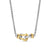 Petite Buckle Necklace in Sterling Silver with 14K Yellow Gold, 16.3mm