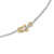 Petite Buckle Necklace in Sterling Silver with 14K Yellow Gold, 16.3mm