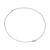 Petite Buckle Necklace in Sterling Silver with Diamonds, 16.2mm