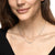 Petite Buckle Necklace in Sterling Silver with Diamonds, 16.2mm