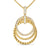 Crossover Trio Pendant Necklace in 18K Yellow Gold with Diamonds, 24mm