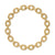 Sculpted Cable Oval Link Necklace in 18K Yellow Gold, 18mm