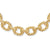 Sculpted Cable Oval Link Necklace in 18K Yellow Gold, 18mm