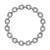 Sculpted Cable Oval Link Necklace in Sterling Silver, 18mm