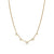 Petite Modern Renaissance Station Chain Necklace in 18K Yellow Gold with Diamonds, 3.4mm